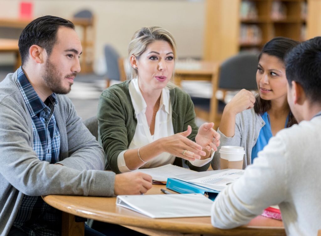 Early childhood educators in discussion.